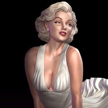 Marilyn monroe art Monroe scène métro film artiste étoile femme sexy iconique 3d print model - Mito3D
