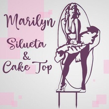marilyn monroe - cake & silhouette -