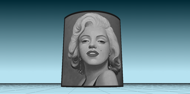 Marilyn Monroe gece lambası örtmek kılıf boyama afiş fayans taş ocağı model 3d oyun 3d print model - Mito3D