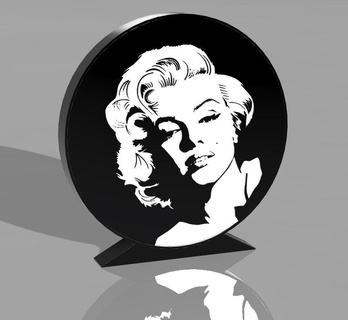 Marilyn monroe lampe LED amusement 3d print model - Mito3D