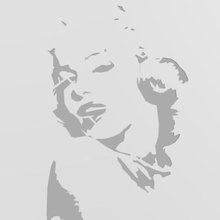 Marilyn monroe pochoir afficher épingle Marylin étoile 3d print model - Mito3D