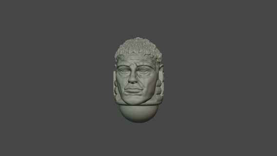 marine head 2 miniature sculpt blender space male 3d print model - Mito3D