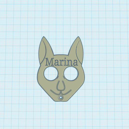 marine keychain protector home marina cat protection 3D print model - Mito3D