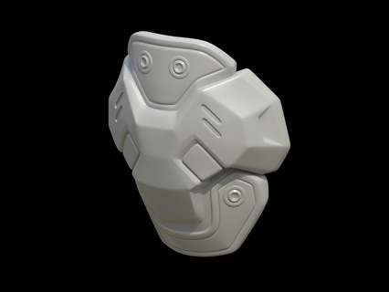 marine knee pad 3d print file 3d print model - Mito3D