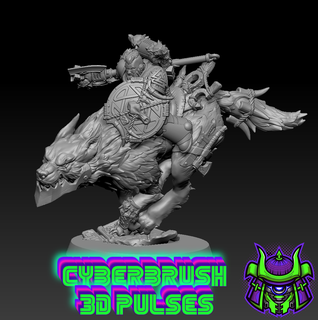 marine wolf rider bitz kitbashing 40 space boys axis wolfborn arm wolves viking fist blood cavalry captain morkai thunderwolf weapons melee 3d print model - Mito3D