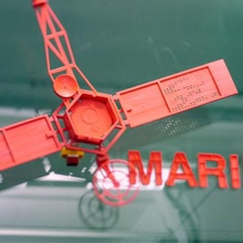 mariner art mars moriza nasa satellite space flight probe signs logos 3d print model - Mito3D