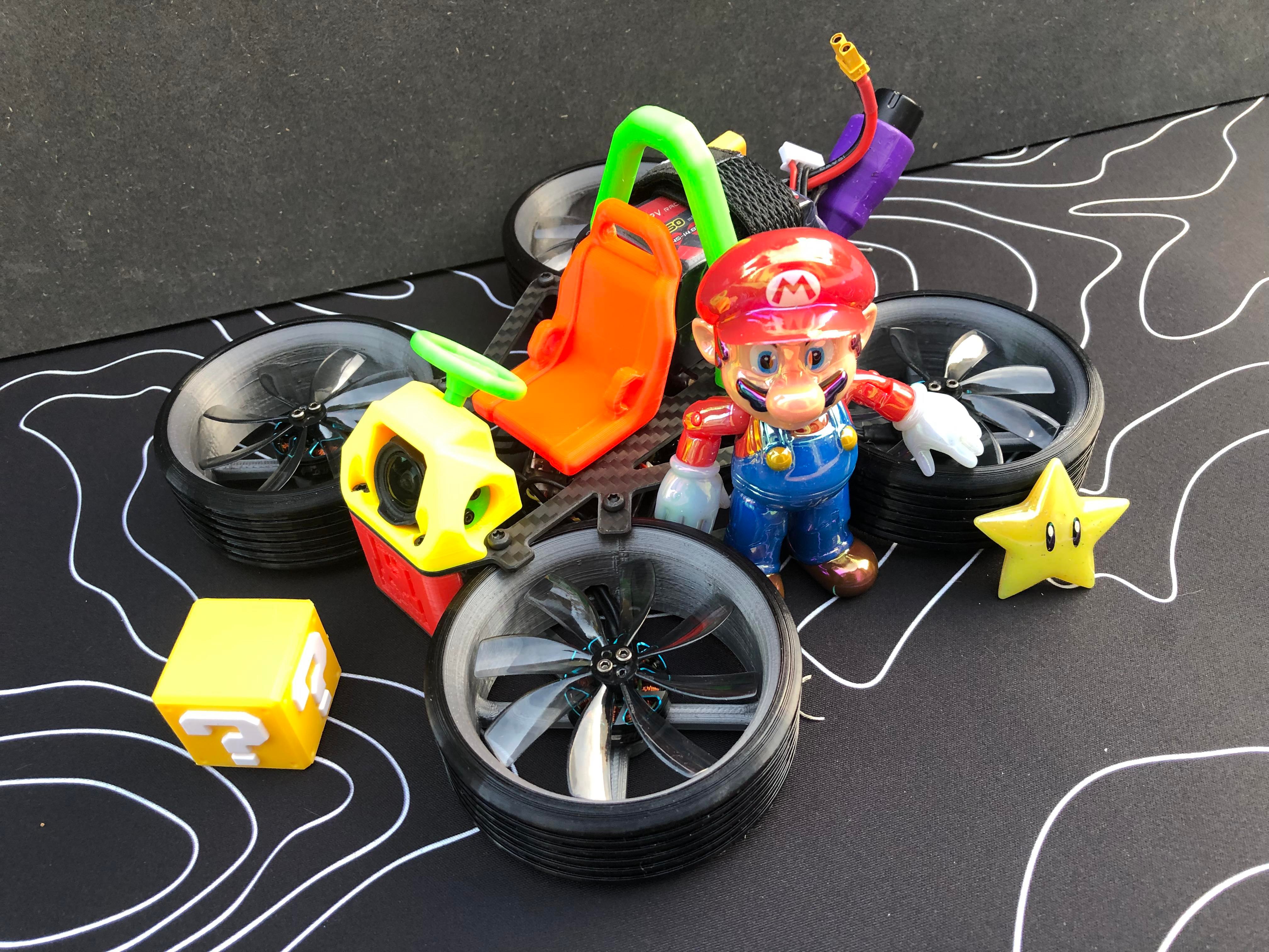 mario quad 25 polegadas Nintendo st fpv dji zangão ar unit03 3D print model - Mito3D