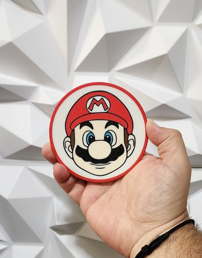 mario nintendo san rio anime bambu ams bardak altlığı mıknatıs duvar sanat 2d 3d print model - Mito3D