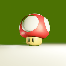 Mario fungo gioco giocattolo divertimento mini figura 3d print model - Mito3D