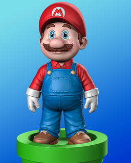 Mario Süper kardeşler film nintendo Geek koleksiyon oyunlar kanka Luigi karakurbağası prenses şeftali benzin pompası eşek kong Pinguim kral satış ev Yazdır boya 3d print model - Mito3D