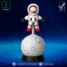 mario astronaut lamp stl print3d nintendo luigi light rgb space videogame 3d impression3d moon 3d print model - Mito3D
