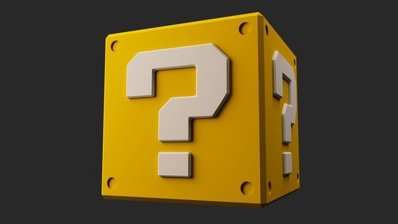 Mario bonus cubo portachiavi decorazione gioielleria Giochi chiave squillare oggetti domanda 3d print model - Mito3D
