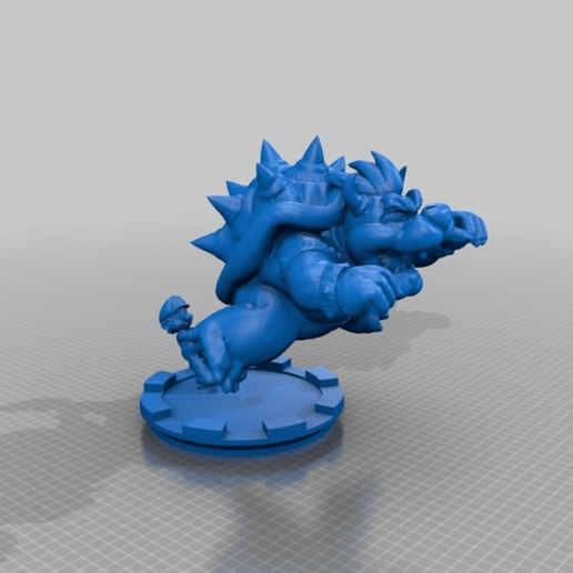 Mario Bowser Skulpturen 3D print model - Mito3D