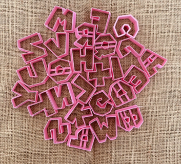 mario bros alphabet letters aphabet cookie cutter 3d print model - Mito3D