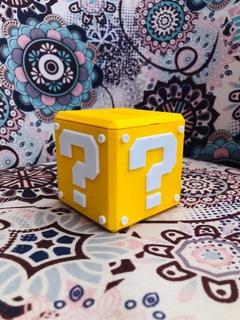 mario bros coin block piggy bank Gadget super box hitting 3d print model - Mito3D