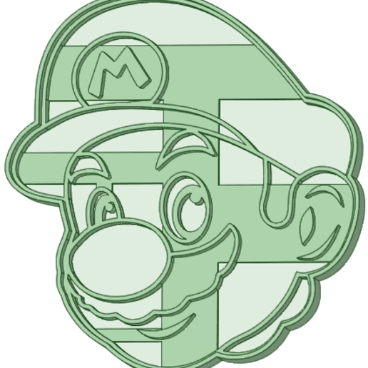 mario bros cookie cutter 3D print model - Mito3D