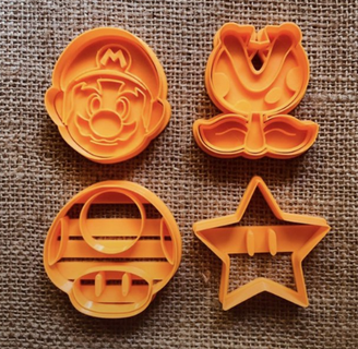 mario bros cookie cutter cookie cutter Various mario bros cookie cutters cutters cookies  3d print model - Mito3D