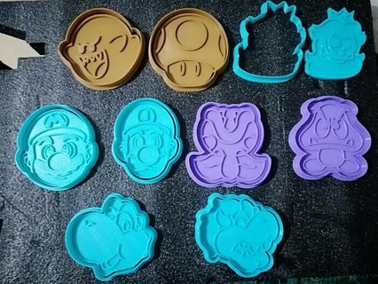 mario bros cookie cutters cutter cookies 3d print model - Mito3D