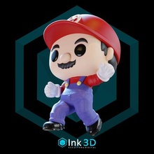 Mario bros personalizzato pop arte funko ink3d video gioco super nintendo 3d print model - Mito3D