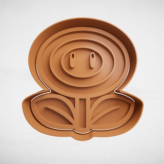 mario bros fire flower Home cookie cutter cutters stl molds games super of 3d print model - Mito3D
