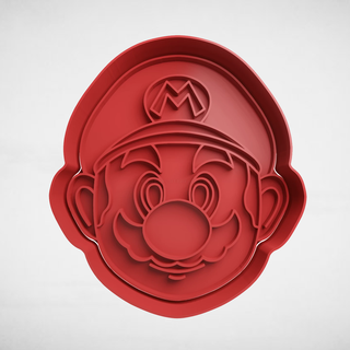 mario bros head game Home cookie cutter cutters stl molds games super 3d print model - Mito3D