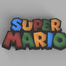 Mario bros illuminato cartello gioco giocatore arte giocattolo 3d print model - Mito3D