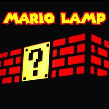 Mario bros lampada mistero scatola illuminazione luminare 3d print model - Mito3D