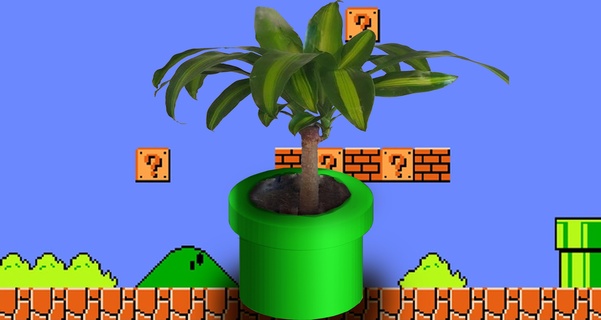 mario bros layer pipe flowerpot Game nintendo pot tubing decor videogames plants pencil 3d print model - Mito3D