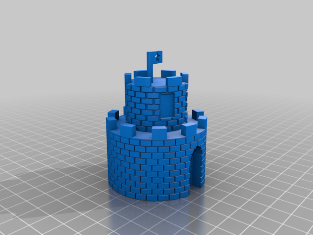Mario bros mini castello 3D print model - Mito3D