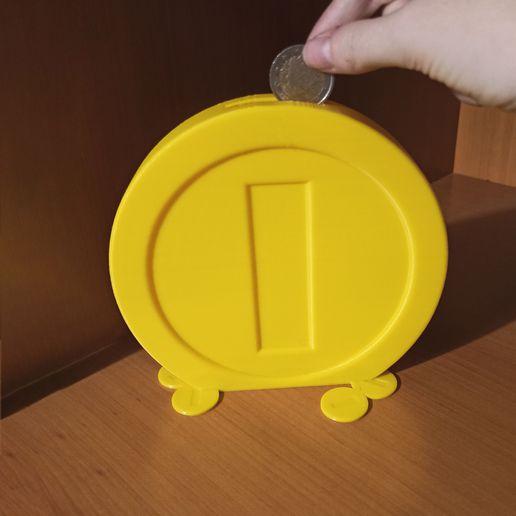 mario bros money box shape coin piggy bank coins kart super merchandising 3D print model - Mito3D