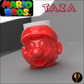 Mario bros Becher luigi Nintendo Bowser verlangsamen 3d print model - Mito3D