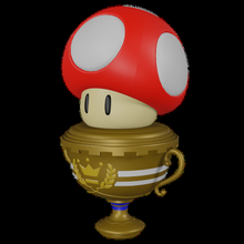 Mario bros fungo trofeo 3d print model - Mito3D