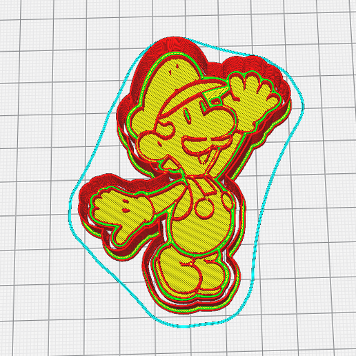 mario bros nintendo cookie cutter art cookies 3D print model - Mito3D