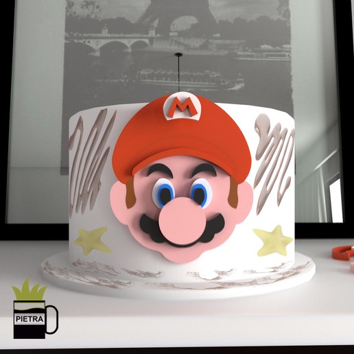 mario bros-nintendo-fondant-Kuchen-schneiden Form der 3d-Druck-Modell home yoshi Stern Spiel arcade Prinzessin kupa sega nintendo luigi bros Formen Fräser Kuchen fondant Keramik molderia Küche Konditorei Dekoration heilig claus Weihnachten Parteien Rentiere beißt Geburtstag 3D print model - Mito3D