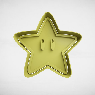 mario bros star Home cookie cutter cutters stl molds games super 3d print model - Mito3D