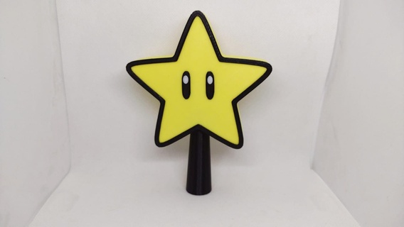 Mario bros Star Weihnachten Baum modern Ausführung Kunst Nintendo luigi 3d print model - Mito3D