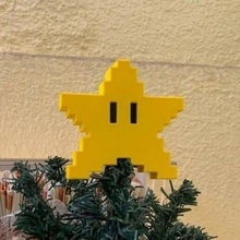 Mario bros Star Estrella Super Weihnachten Baum Spieler 3d print model - Mito3D