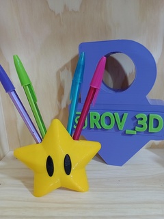 Mario bros Star Stift Rosalina Rosetta Stele Bleistift Objekte 3d print model - Mito3D