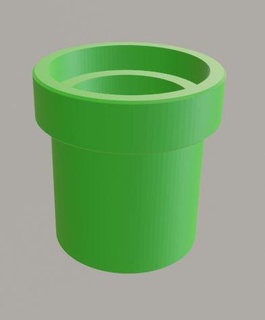 Mario bros tubi pentola pianta preparativi ornamento 3d print model - Mito3D