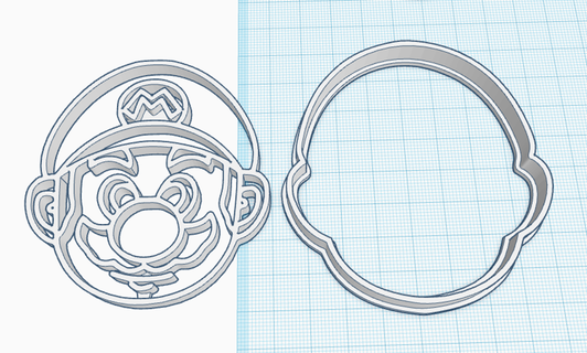 Mario bros v1 Cutter Schimmel Kekse 3d print model - Mito3D