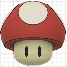 mario bross mushroom 3d print model - Mito3D