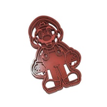 mario character cookie cutter piece takes mould cake cutters super bross games video 3d print model - Mito3D