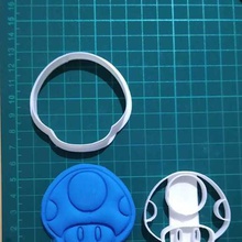 mario cortante estampa galletita de la seta varios sharp impresión cookie hongo 3d print model - Mito3D