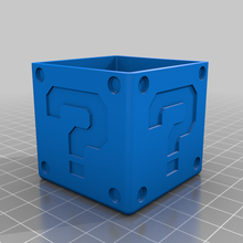 mario cube commutateur biseauté art 3d print model - Mito3D