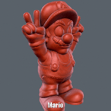 mario easy print support art animation cartoon figure game model sculpture nintendo supportless 3d print model - Mito3D