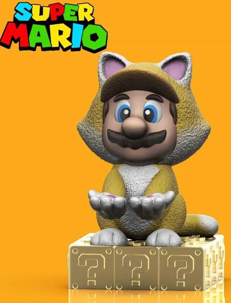Mario gato ägyptisch Unterstützung verschiedene stl Stand Kitty Gelb 3D print model - Mito3D