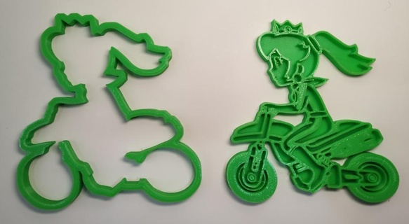 Mario kart deluxe pesca Principessa 8 biscotto taglierina nintendo interruttore 3d print model - Mito3D