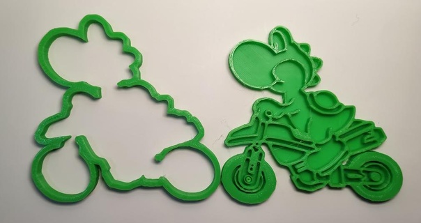 mario kart deluxe - yoshi legend 8 cookie cutter nintendo switch 3d print model - Mito3D