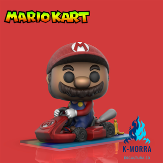 mario kart funko bros pop film jeux vidéos Mario Kart 3d print model - Mito3D