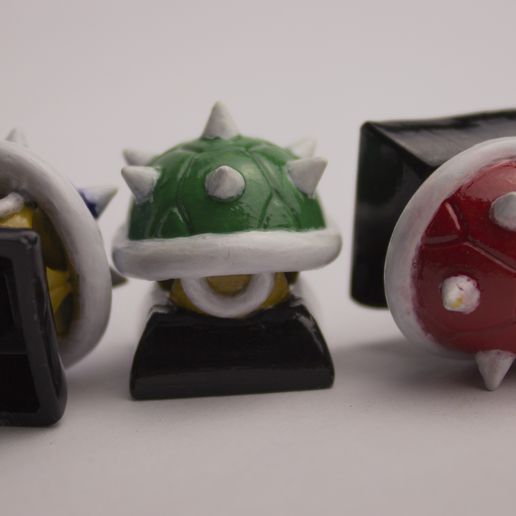 mario kart Concha tecla gadget keycaps chave cápsulas super supermario bowser Mario Kart 3D print model - Mito3D